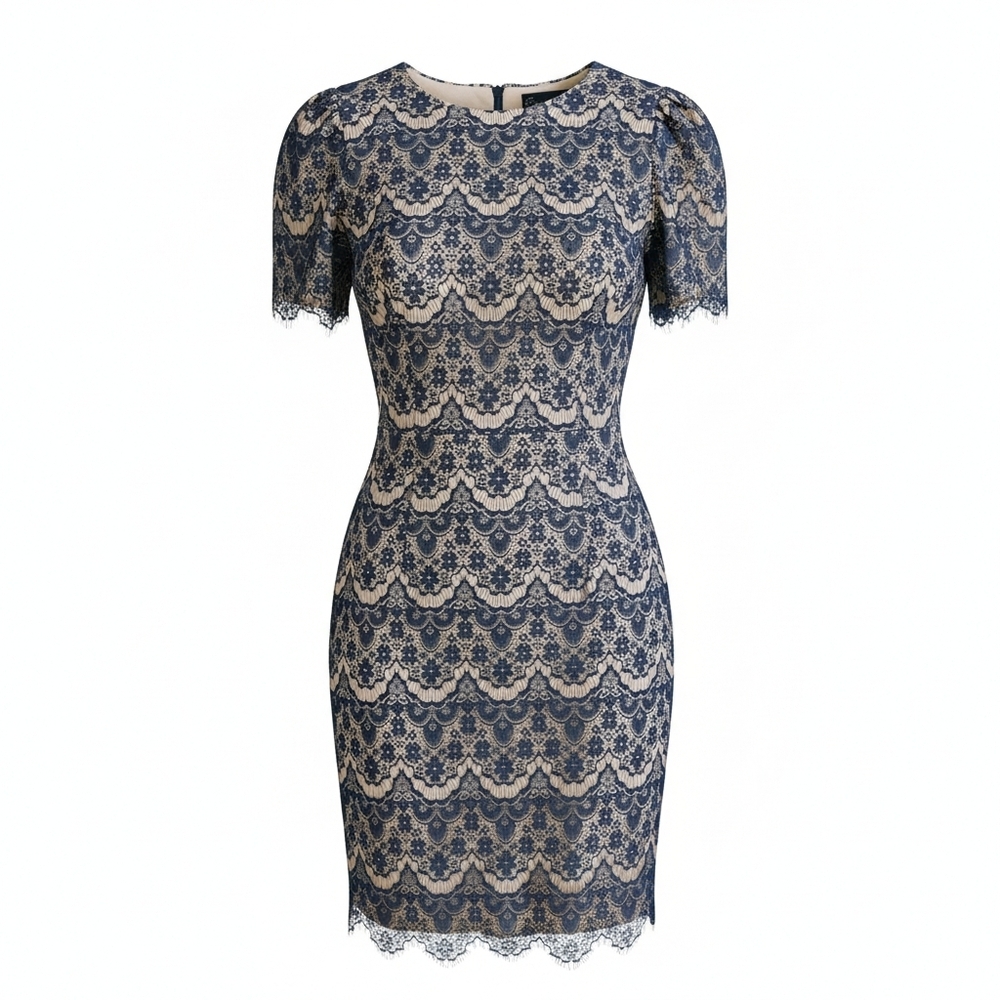 NWT! Boutique Lace Fitted Short Sleeved Dress Sz 10